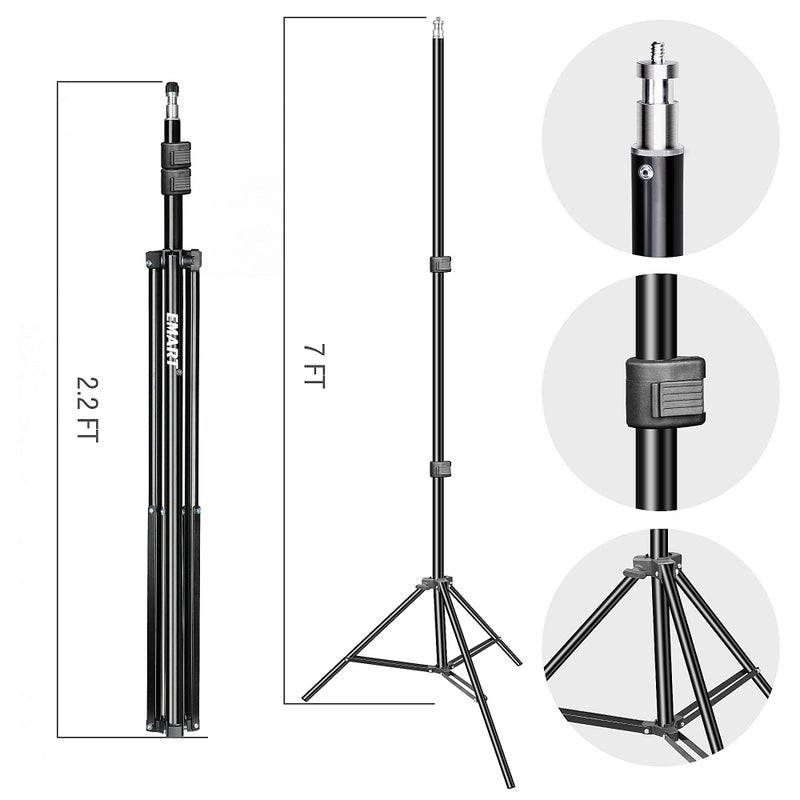 EMART 33 inch Reflective Photography Umbrella,Studio Camera Photographic Props with Adjustable Light Stand,Flash Diffuser for Speedlight(4 Pack) - Image 5